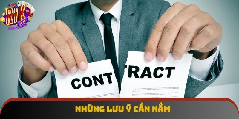 Những lưu ý cần nắm